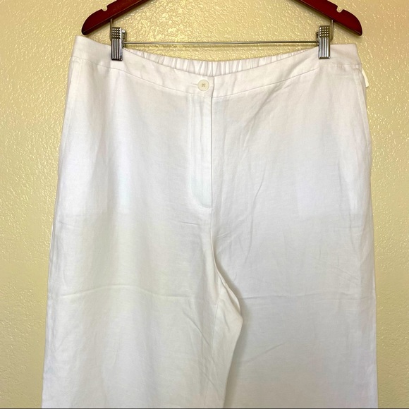 Eileen Fisher Tencel & Linen Slub Straight Pants L - Picture 5 of 11